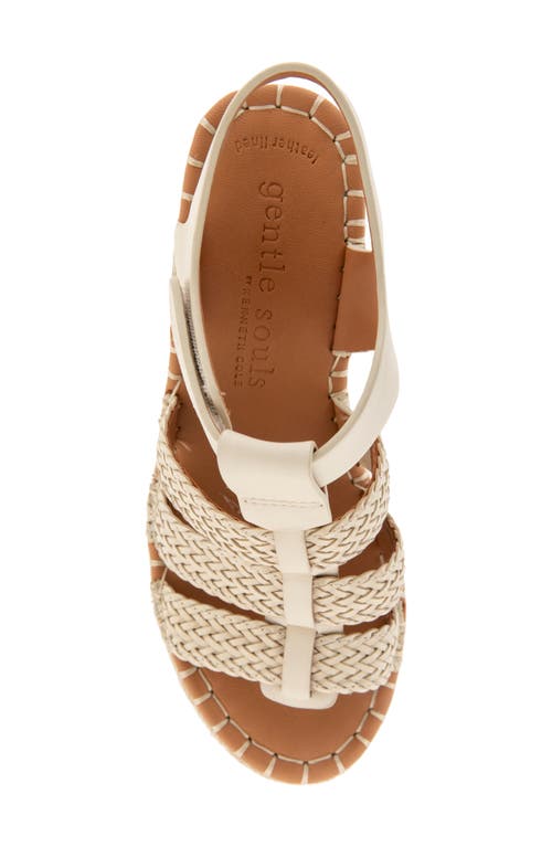 Shop Gentle Souls By Kenneth Cole Gentle Souls Caplin Slingback Espadrille Platform Wedge Sandal In Stone Leather