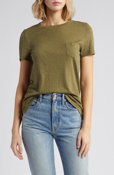 Kalon T-Shirt Womens Size M Grey Long Tail Knit Comfort Minimalist