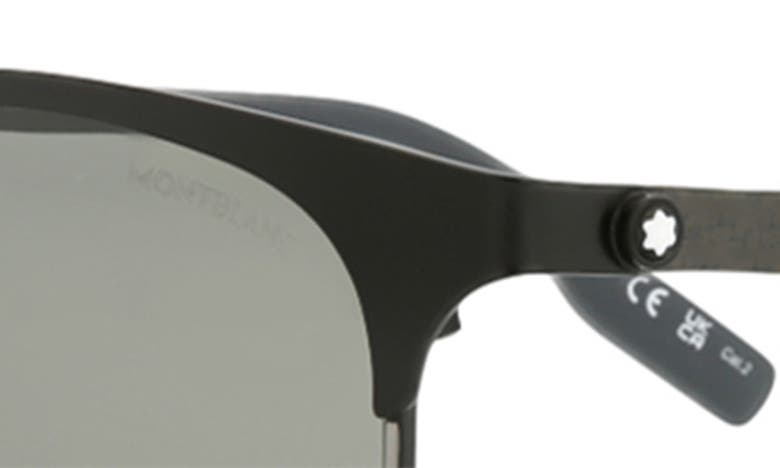 Shop Montblanc 53mm Square Sunglasses In Black Grey Grey