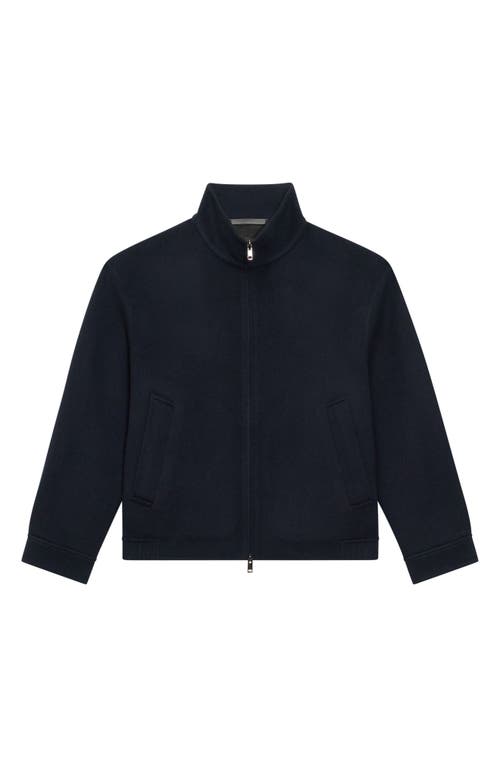Theory Stand Collar Jacket In Luxe New Divide In Baltic