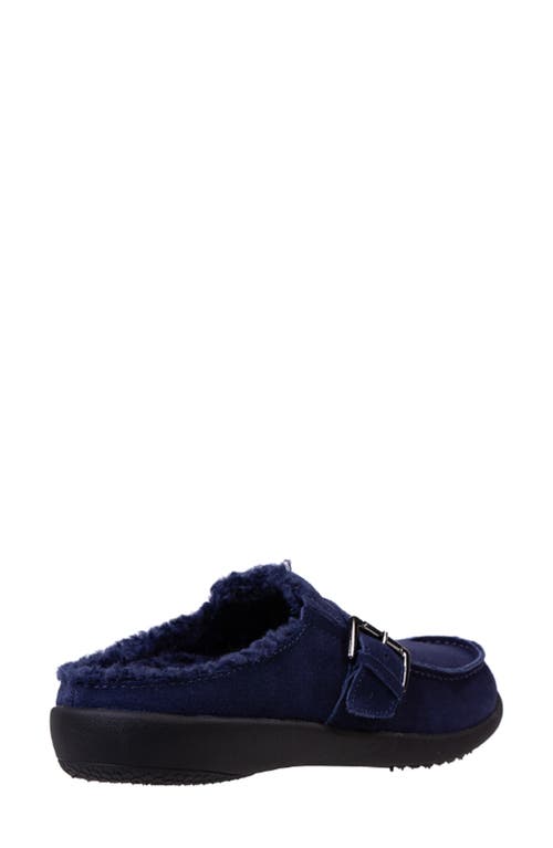 Shop Revitalign Siesta Faux Fur Lined Clog In Peacoat