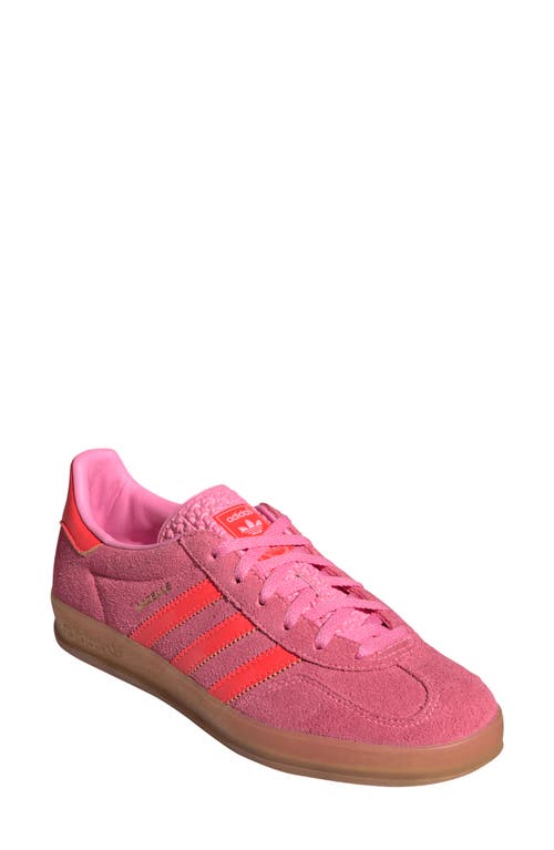 Shop Adidas Originals Adidas Gazelle Indoor Sneaker In Beam Pink/solar Red/gum 3