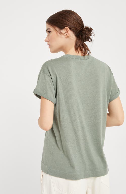 Shop Brunello Cucinelli Cashmere And Silk Lightweight Sweater In Mint Green