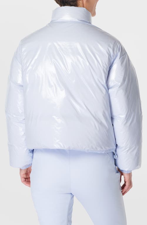 Sweaty Betty Shine Crop Puffer Jacket In Salt Blue