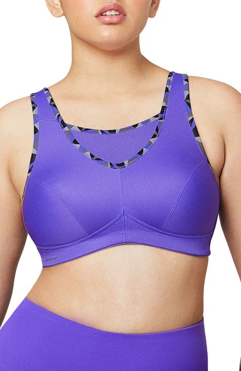 Glamorise No-Bounce Camisole Wire-free Sports Bra - Purple - Curvy Bras