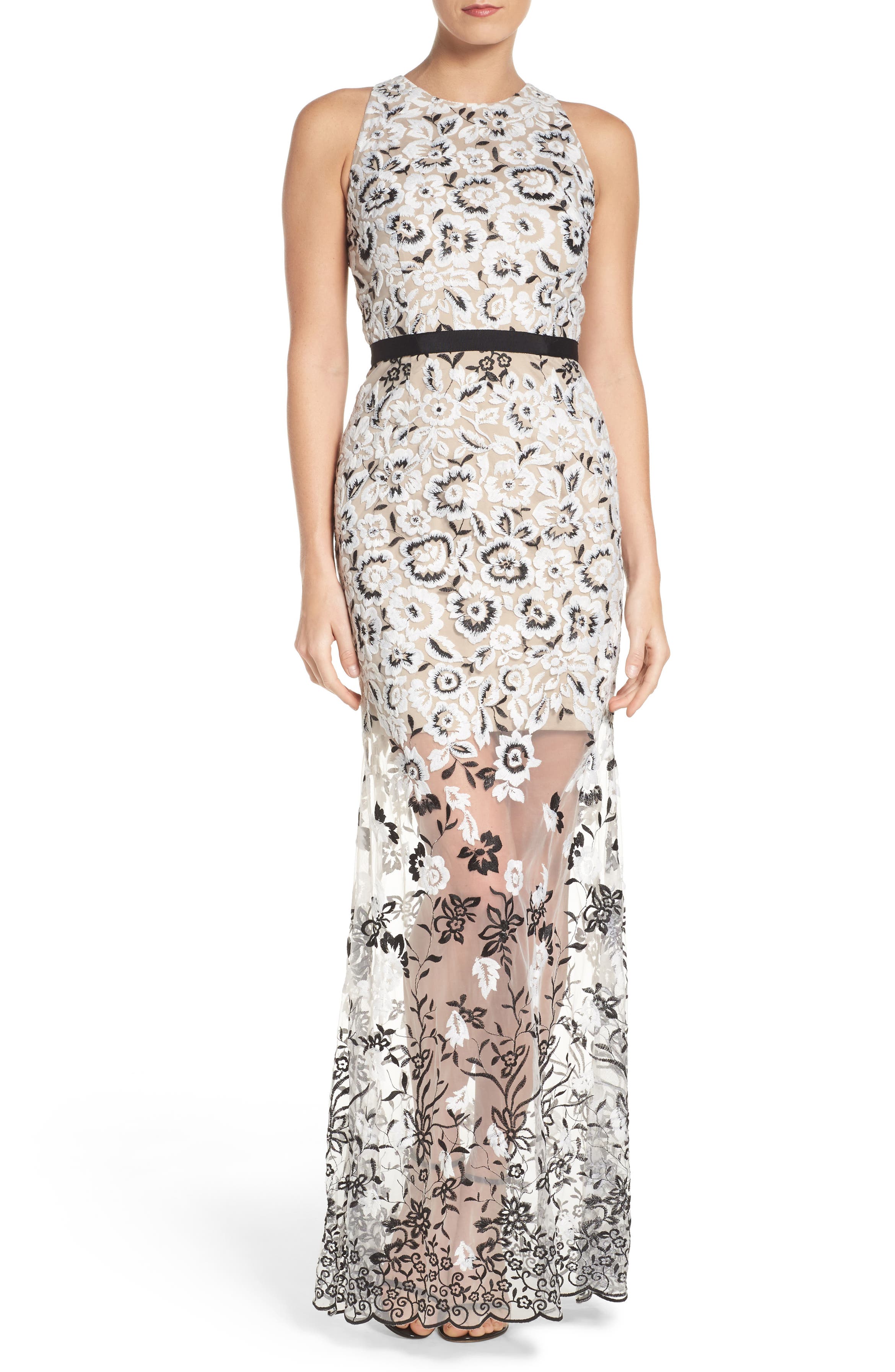 Aidan by Aidan Mattox Embroidered Gown | Nordstrom