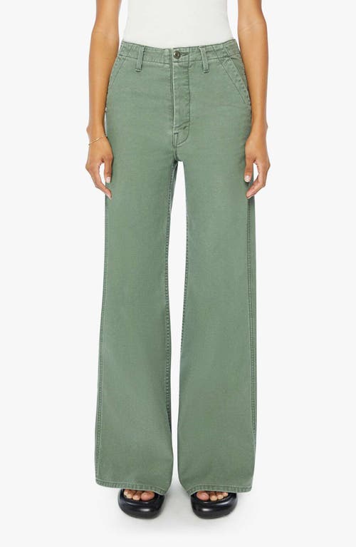 MOTHER The Major Sneak Roller High Waist Wide Leg Pants Roger That at Nordstrom,