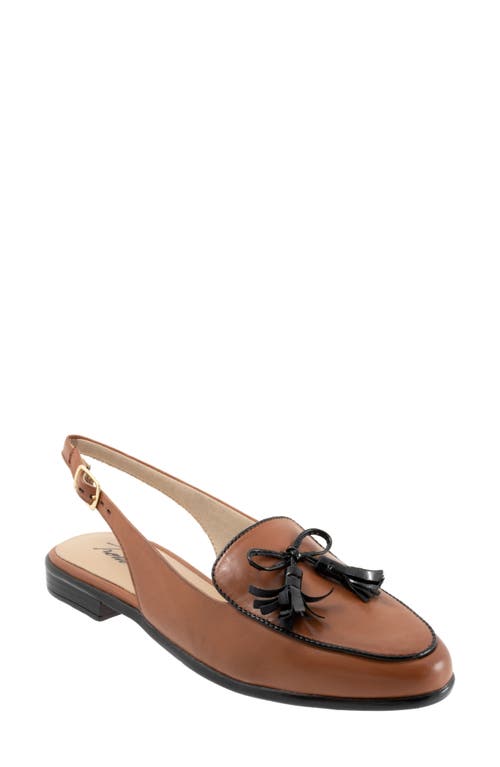 Trotters Lillie Slingback Loafer In Cognac/black