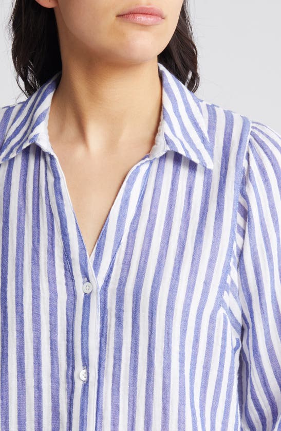Shop Rails Lo Stripe Organic Cotton Button-up Shirt In Anacapa Stripe