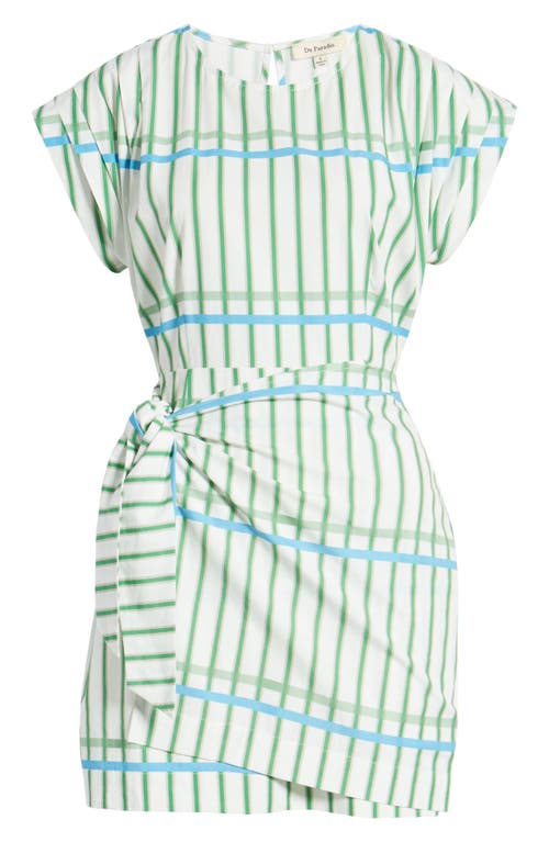 Shop Du Paradis Tulum Stripe Minidress In Ocean Green Stripe