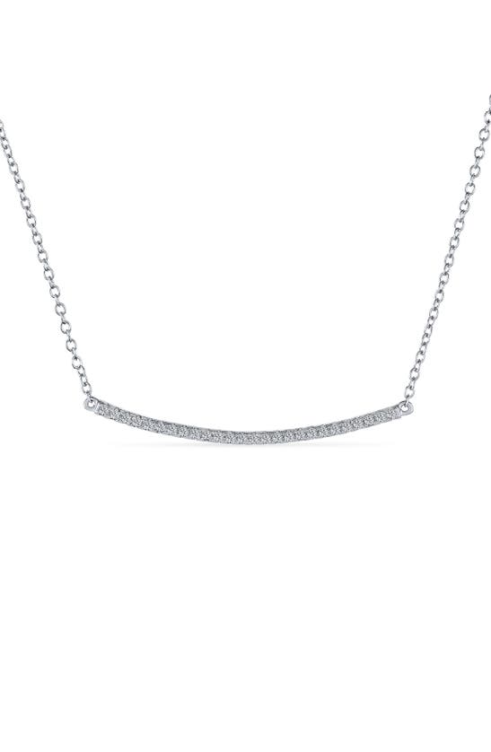 Bling Jewelry Cz Bar Pendant Necklace In Metallic