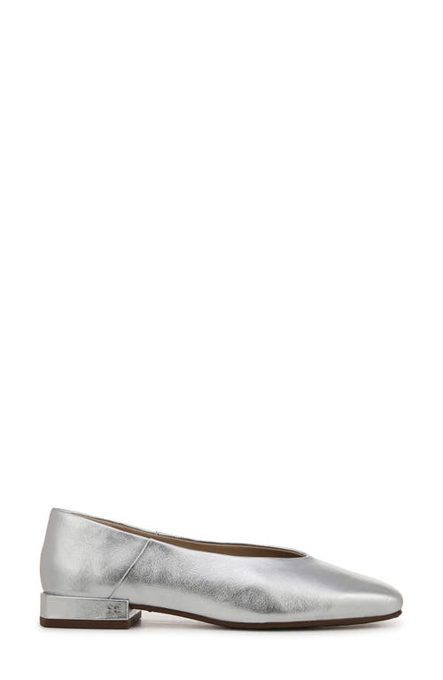 Shop Sam Edelman Kasey Square Toe Pump In Soft Silver