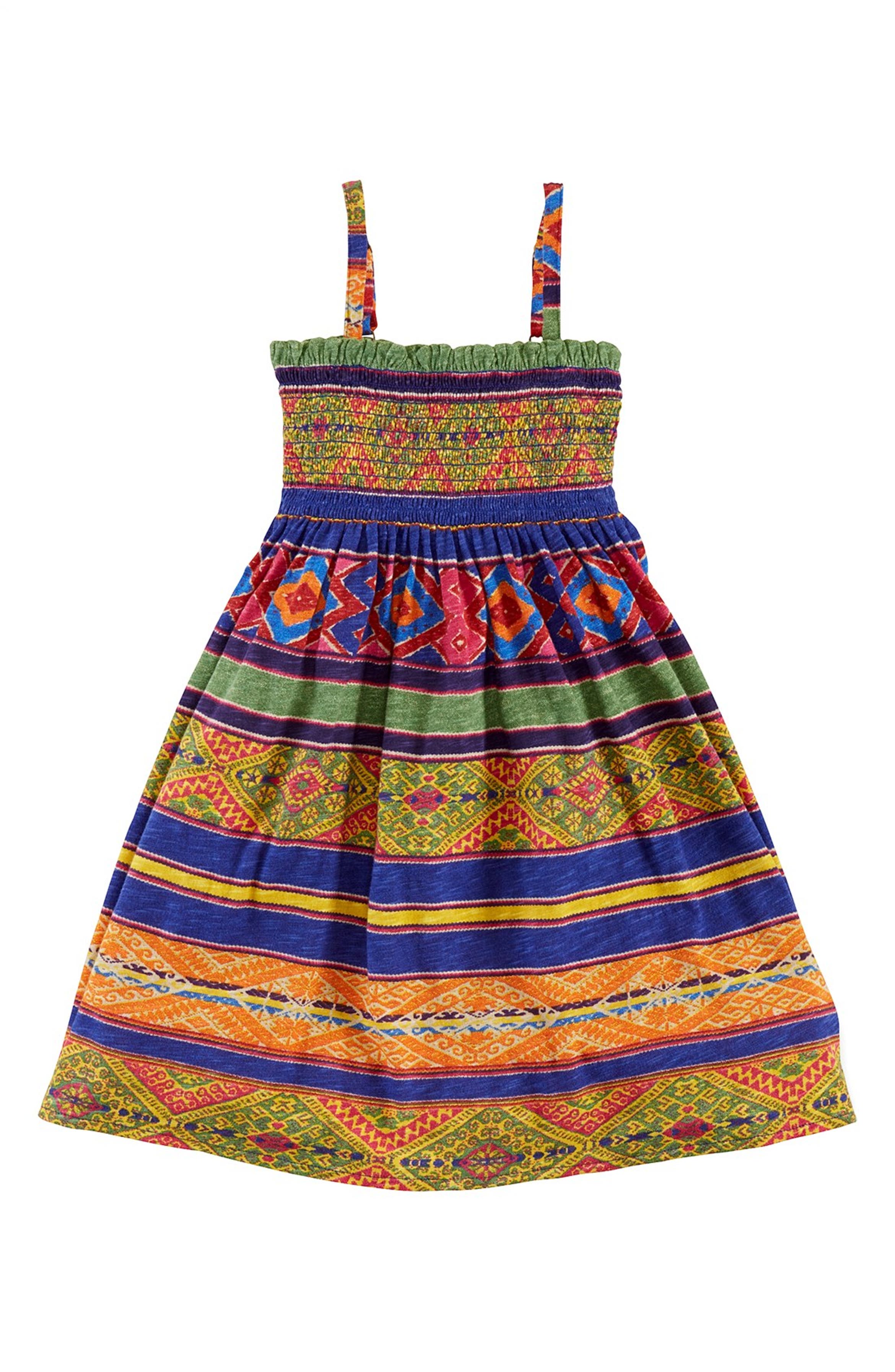 Ralph Lauren Smocked Cotton Dress (Toddler Girls) | Nordstrom
