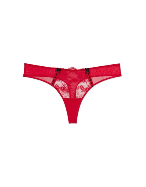 Shop Adore Me Yara Thong Panties In Dark Red