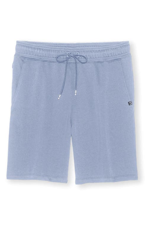 Shop Tommy John French Terry Drawstring Shorts In Country Blue