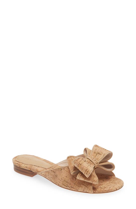 Koko + Palenki Dara Bow Slide Sandal In Cork