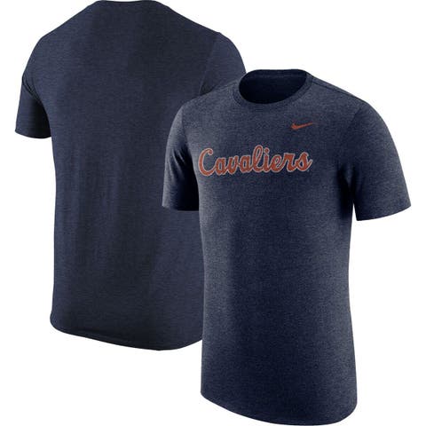 Nike Men's Heathered Navy Illinois Fighting Illini Vintage Logo Tri-blend T- shirt, Fan Shop