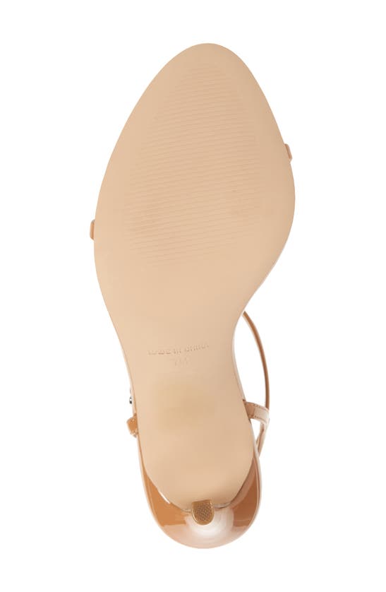 Shop Steve Madden Theresa Ankle Strap Sandal In Camel Patent