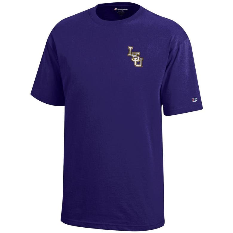 Champion Kids' Youth   Purple Lsu Tigers Baseball Accomplishments T-shirt