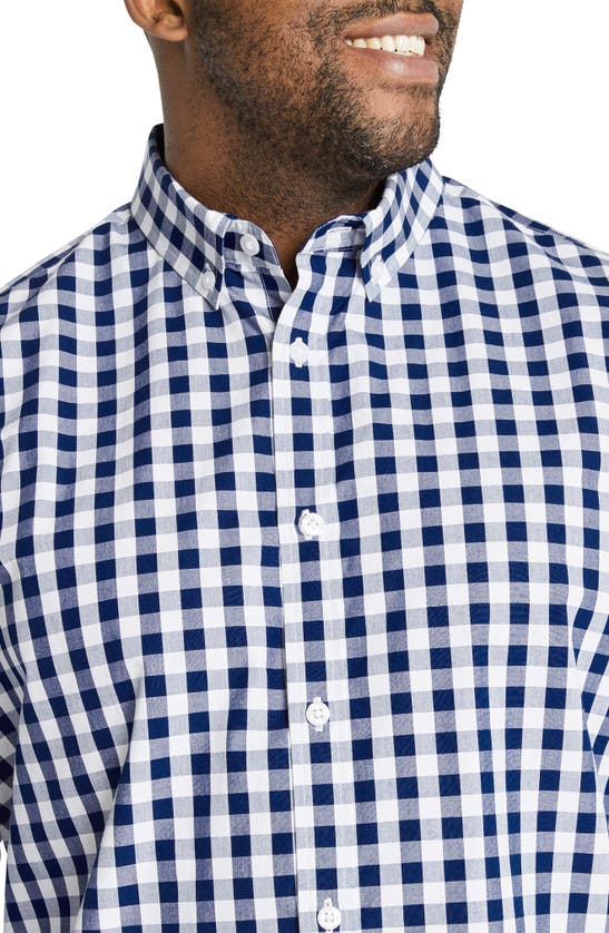 Shop Johnny Bigg Blaine Check Button-down Shirt In Royal