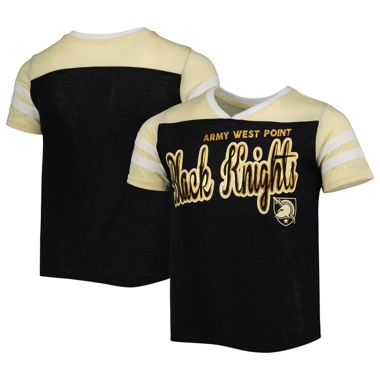 Colosseum Kids' Girls Youth  Black Army Black Knights Practically Perfect Striped T-shirt
