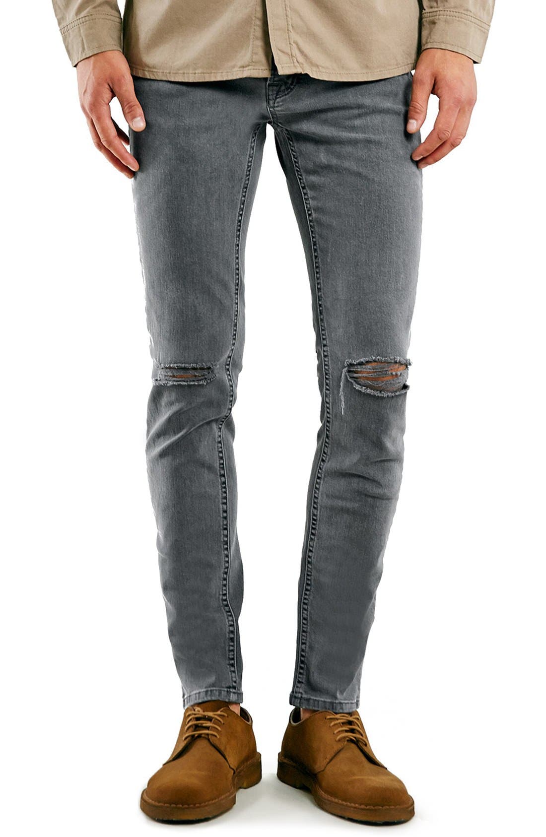 topman ripped stretch skinny jeans