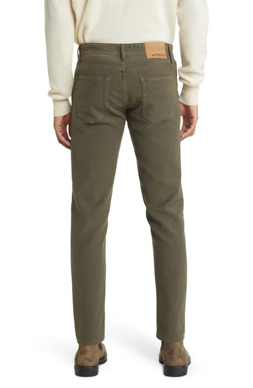 The Normal Brand Terry Five-pocket Tailored Fit Pants In Dusty Olive
