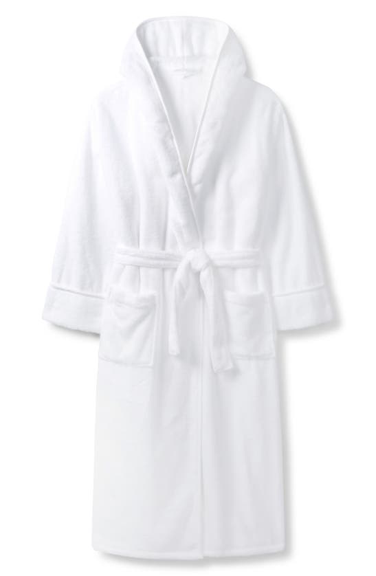 The White Company Unisex Hydrocotton Short Hooded Robe In White