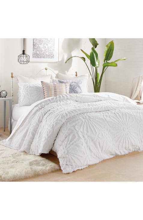 Peri Home 3pc Full/Queen Clipped Honeycomb Comforter Set Light Gray
