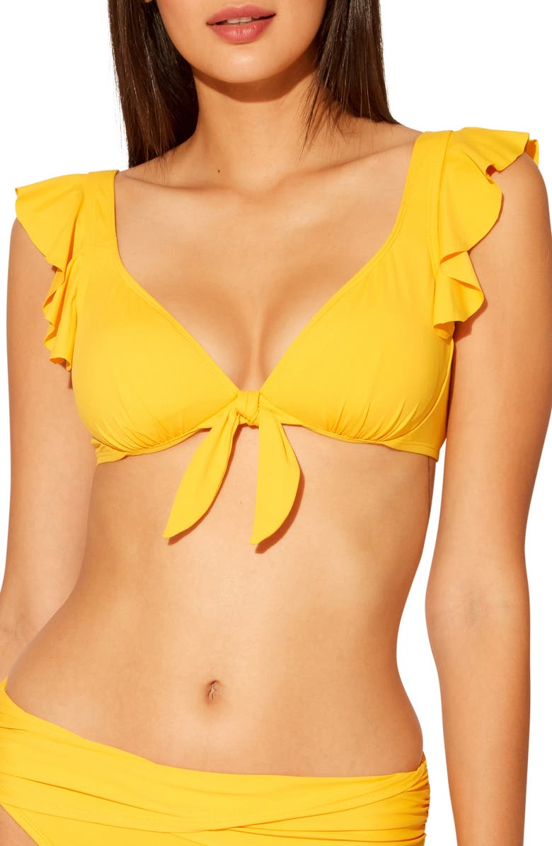 BLEU BY ROD BEATTIE Rufflicious Bikini Top, Main, color, TUSCAN SUN