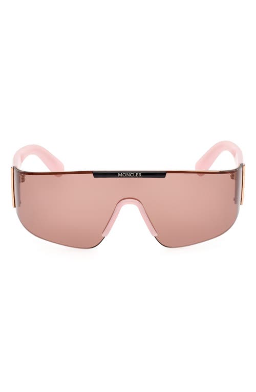 Moncler Ombrate Shield Sunglasses in Candy Pink/Gold /Burned Pink
