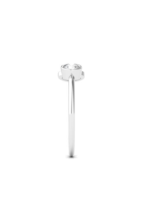 Hautecarat Lab Grown Diamond Letter Ring In 18k White Gold - C