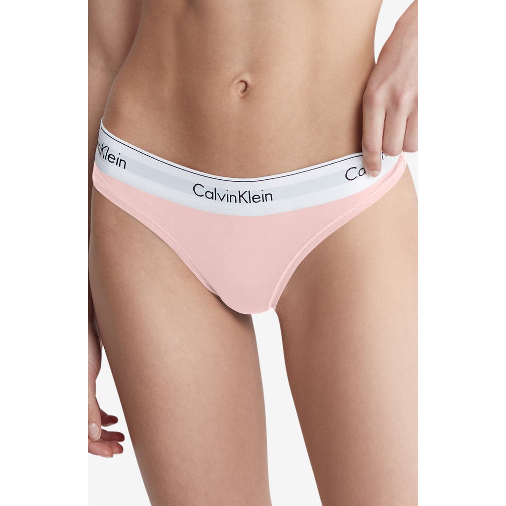 Calvin Klein Logo Thong In 0ts Sand Trap