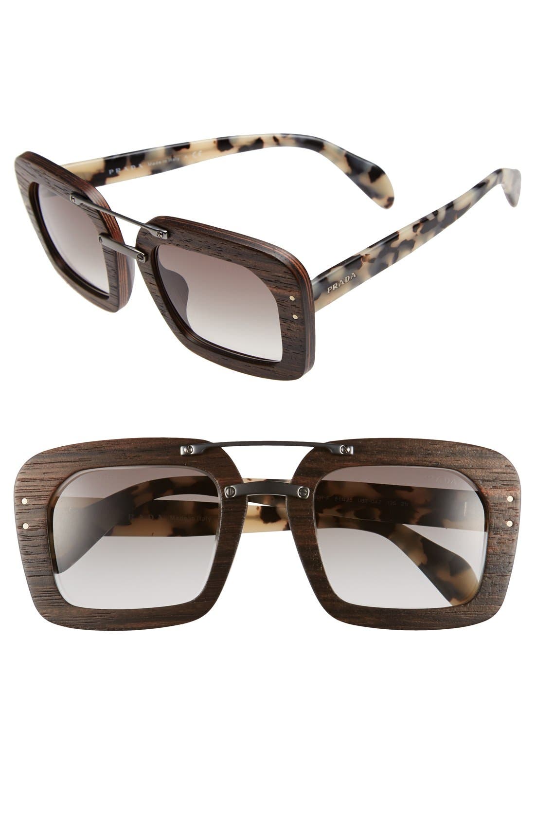 prada wood sunglasses