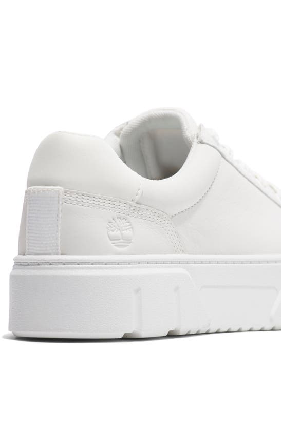 Timberland Laurel Court Platform Sneaker In White Full Grain