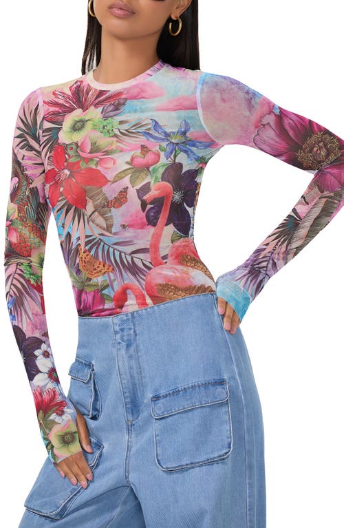 AFRM AFRM KAYLEE PRINT MESH TOP 