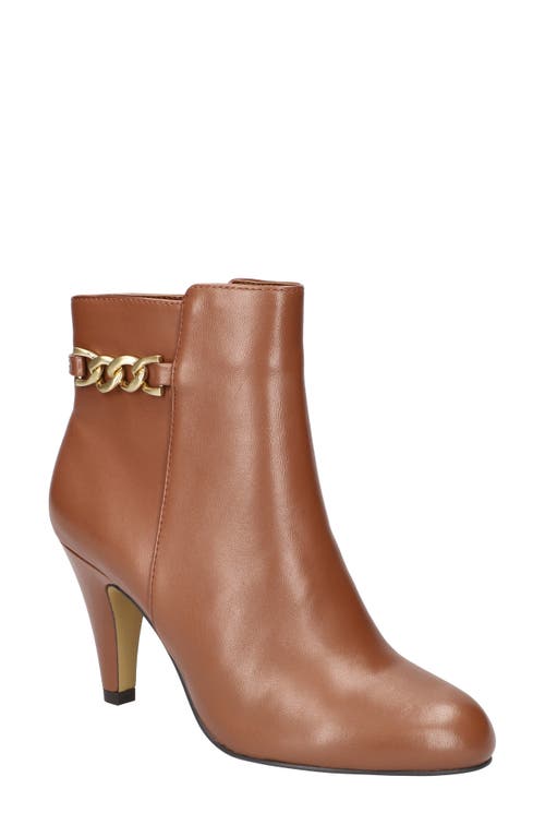 Shop Bella Vita Agnes Bootie In Dark Tan Leather