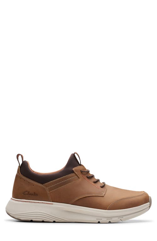 Clarks Collection Men's Motion Trek Ez Shoes In Dark Tan Leather