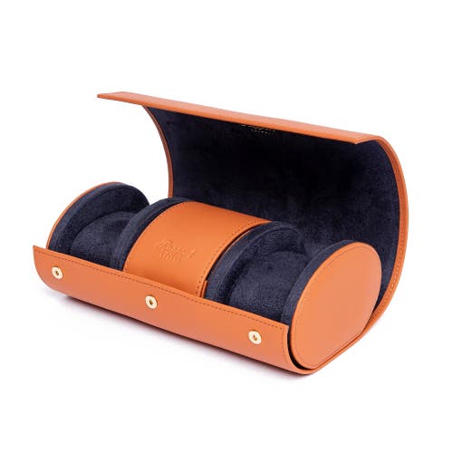 Rapport London Hyde Park Three Watch Roll In Tan