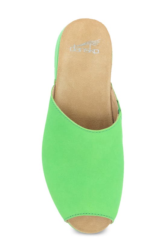 Shop Dansko Ravyn Peep Toe Platform Sandal In Lime