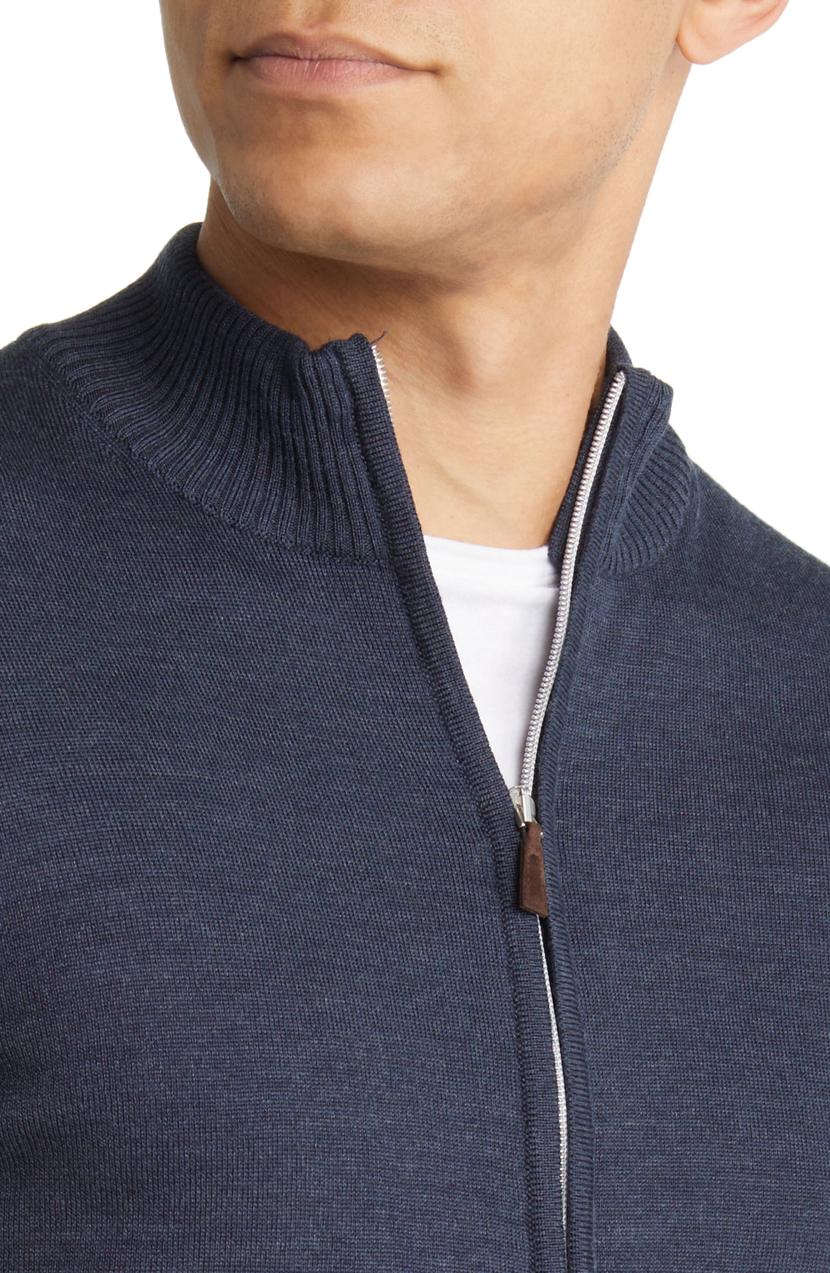 merino wool zipper cardigan