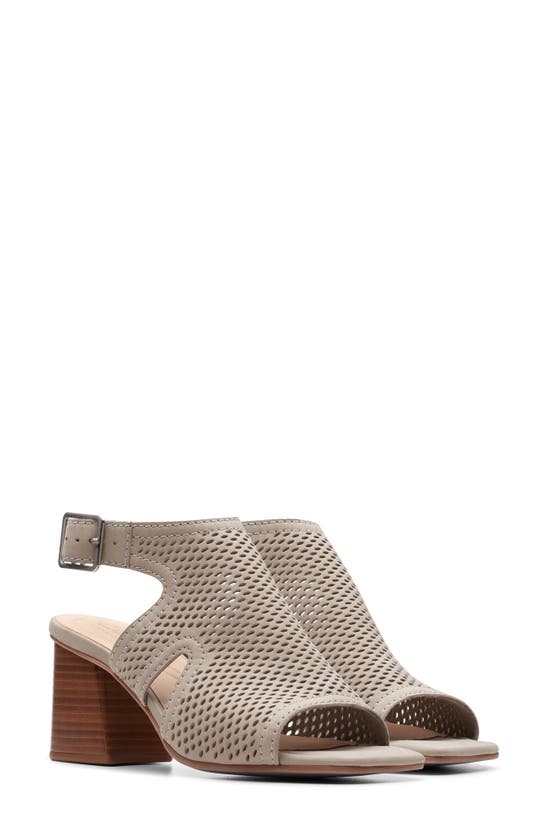 Shop Clarks (r) Siara 65 Flow Ankle Strap Sandal In Stone Nubuck