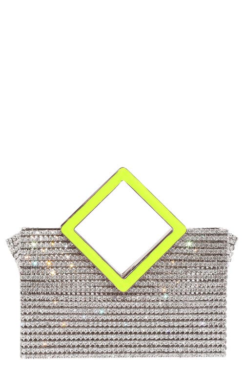 L'alingi Cup Chain Top Handle Bag in Neon Yellow/Silver