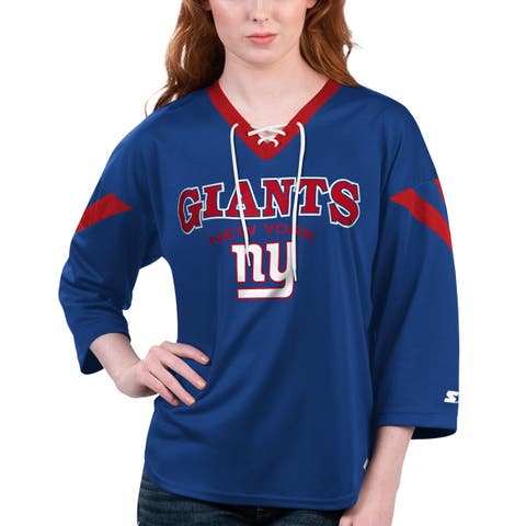 Men's Fanatics Branded Royal/Red New York Giants Square Off Long Sleeve T- Shirt