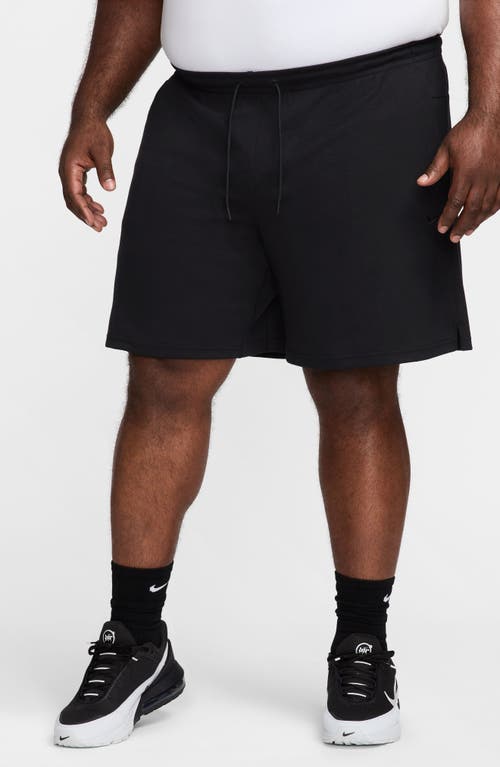 Nike Men's Primary Fleece 7" Dri-fit Uv Unlined Performance Shorts In Black/black