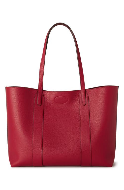 Shop Mulberry Bayswater Leather Tote In Scarlet Red