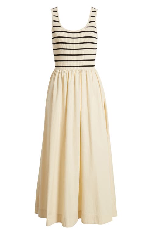 Shop Moon River Ribbed Bodice Maxi Sundress In Natural