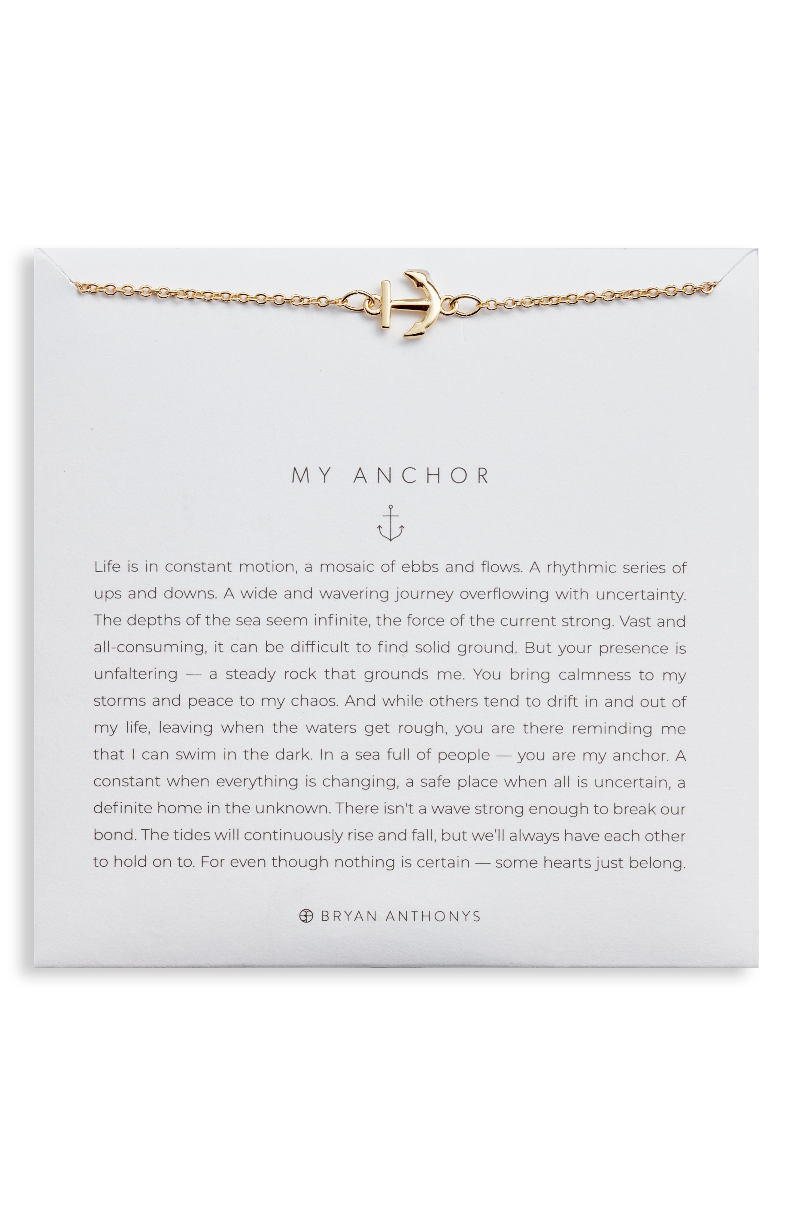 Bryan Anthonys My Anchor Pendant Necklace in Gold