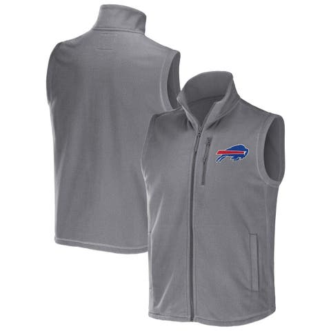 New England Patriots Antigua Course Full-Zip Vest - Oatmeal