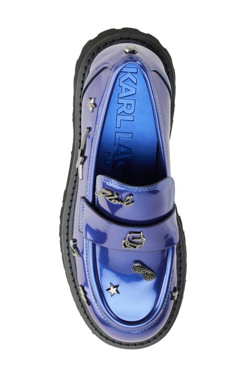 Karl Lagerfeld Paris Gaston Rocker Lug Sole Loafer In Cobalt